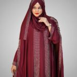 Dubai Cherry Fabric Borka – Exclusive Collection