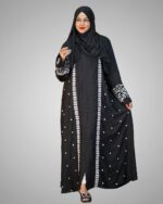 Cherry Fabric Borka with Embroidery Design - Image 7