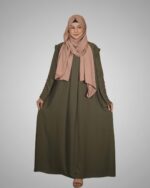 Luxury Cherry Fabric Stylish Burka & Hijab Combo - Image 12