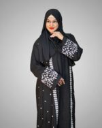 Cherry Fabric Borka with Embroidery Design - Image 4