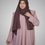 Luxury Cherry Fabric Stylish Burka & Hijab Combo