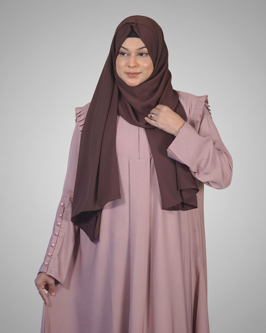 Luxury Cherry Fabric Stylish Burka & Hijab Combo