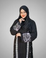 Cherry Fabric Borka with Embroidery Design