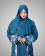 Cherry Fabric Borka with Embroidery Design - Image 2