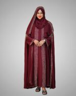 Dubai Cherry Fabric Borka – Exclusive Collection - Image 7