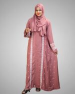 Cherry Fabric Borka with Embroidery Design - Image 9