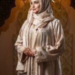 Cream Color Borka Design with Lace & Stone Work