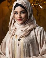 Cream Color Borka Design with Lace & Stone Work - Image 3